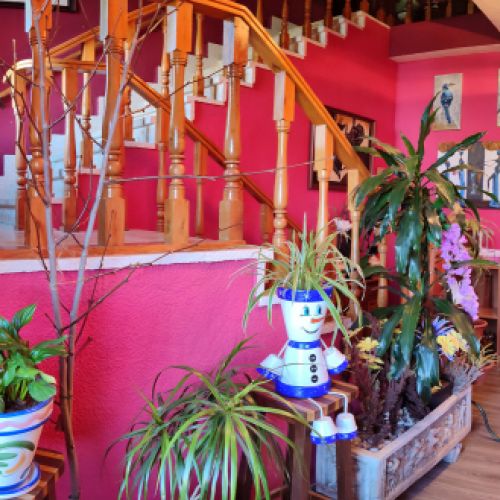 Escalera Hostal La Llave en Palencia