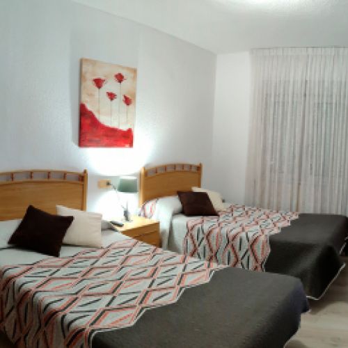 Habitación doble hostal en Palencia